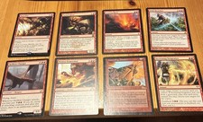 Lotto di 8 carte MTG rosse